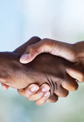 a handshake between business partners